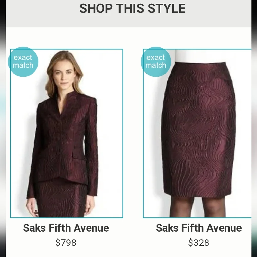 Doncaster Dark Red Oxblood Burgundy Embellished Silky Pencil Skirt 8 EUC